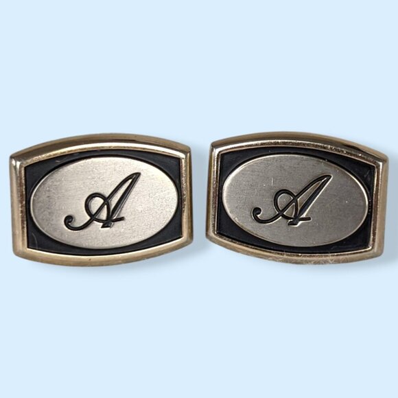 Vintage Hickok Letter "A" Cufflinks - Picture 3 of 6